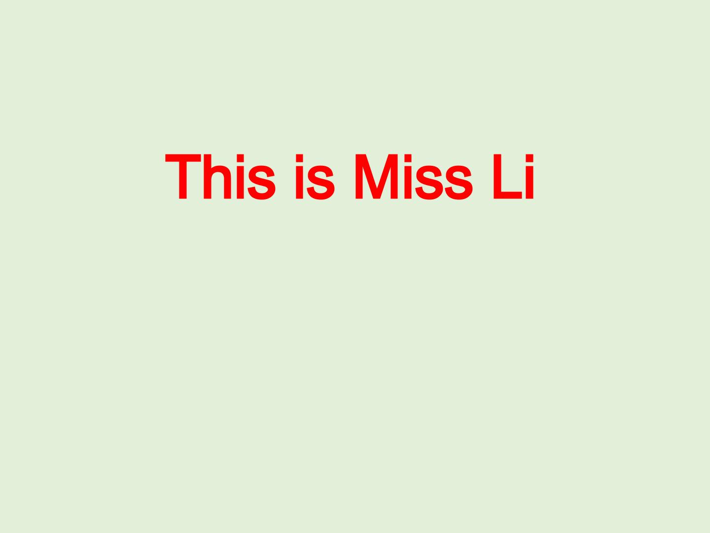 This is Miss Li_课件1