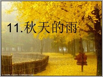 《秋天的雨》上课PPT课件