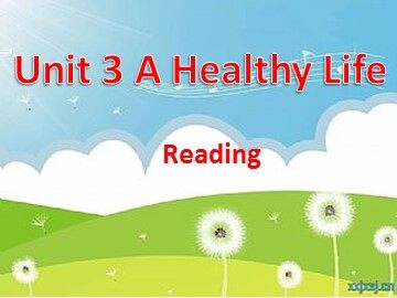 Unit 3 A healthy life