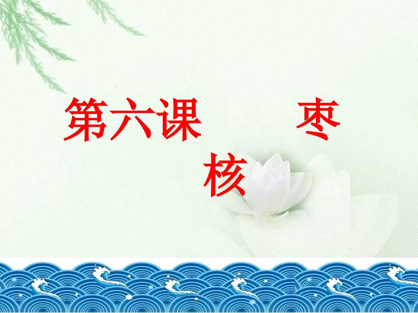 六 ＊枣   核