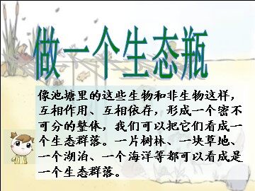 《做一个生态瓶》课件