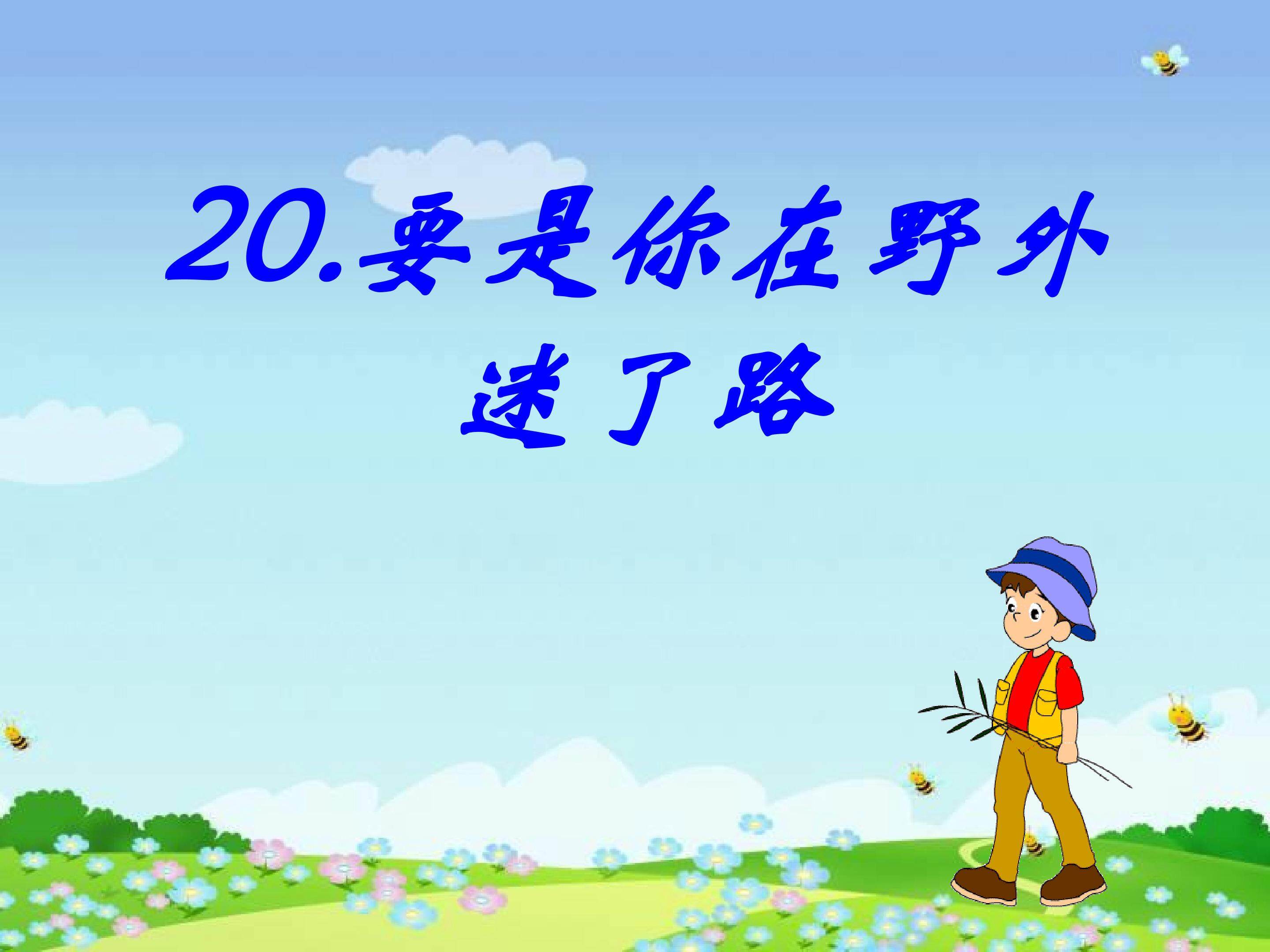 要是你在野外迷了路