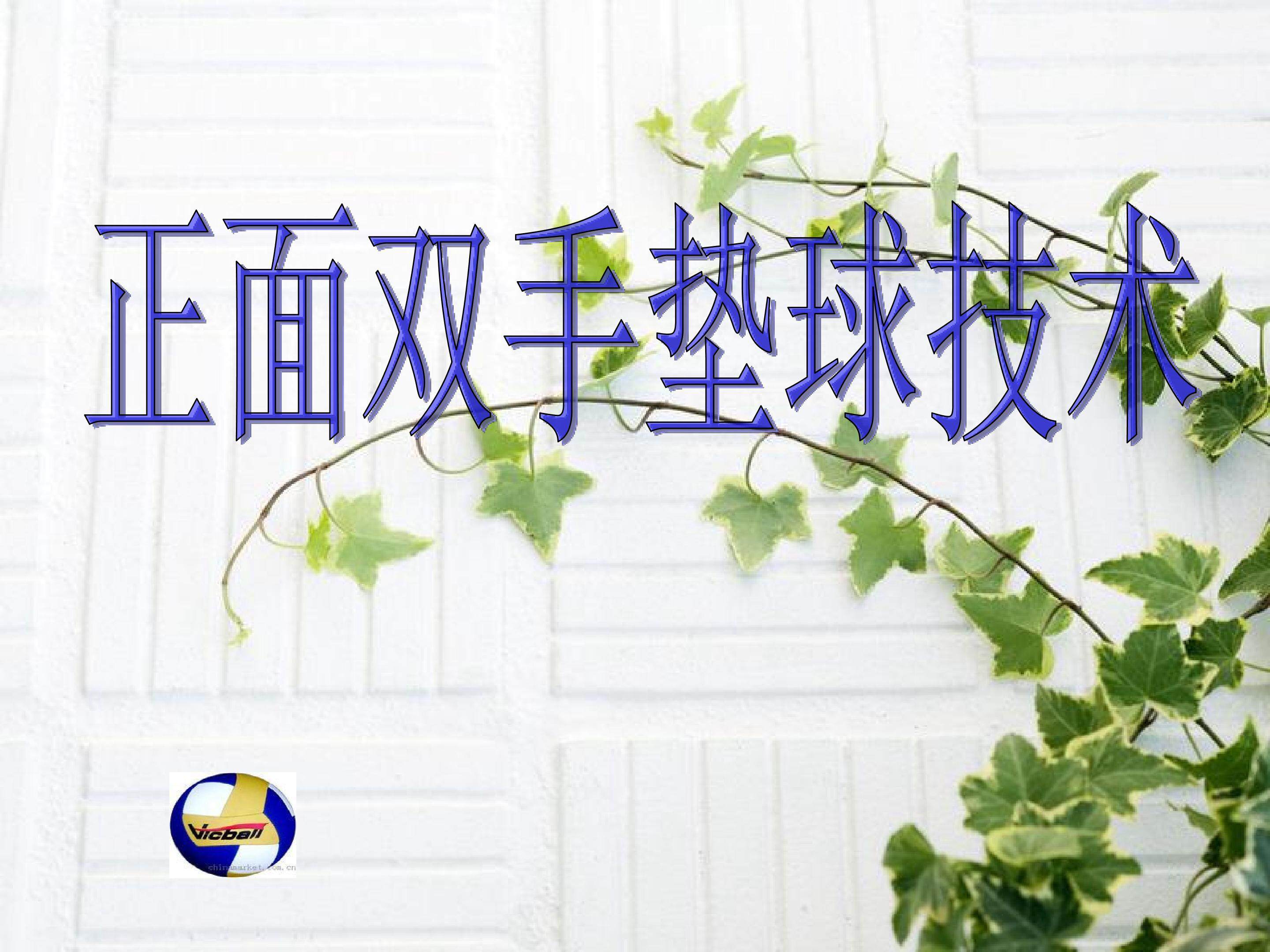 排球正面双手垫球技术