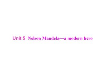 Nelson Mandela - a modern hero_课件6