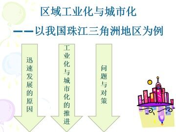 区域工业化与城市化——以我国珠江三角洲地区为例_课件1
