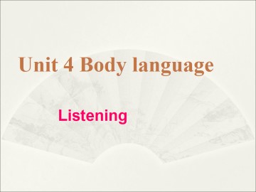 Body language_课件2