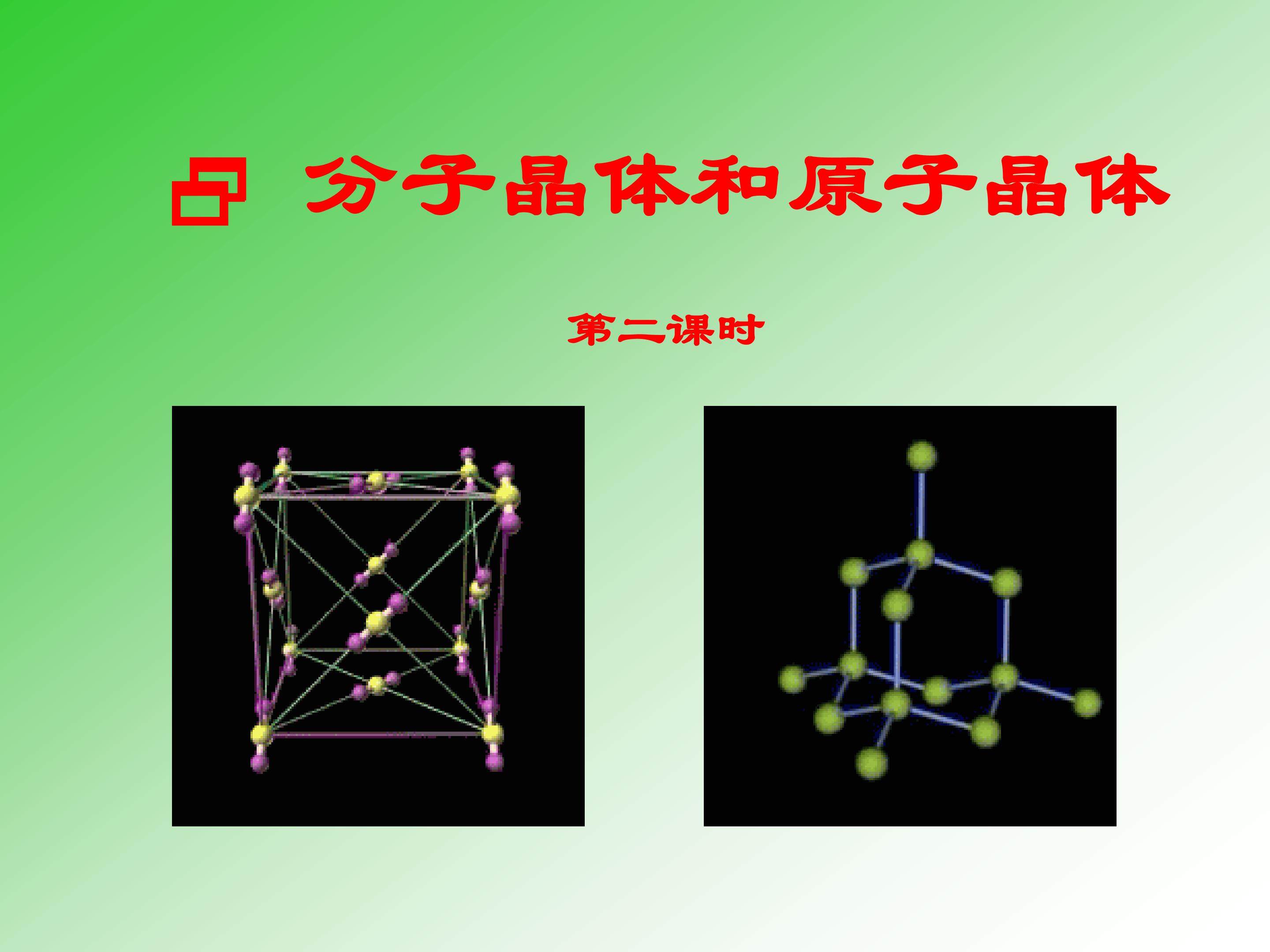 分子晶体与原子晶体第2课时
