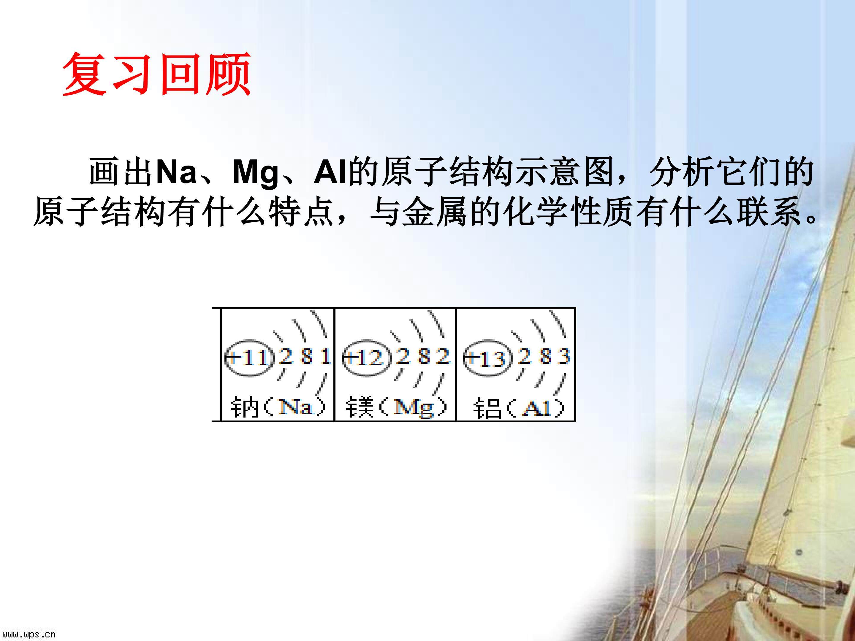 金属的化学性质（第一课时金属钠的性质）