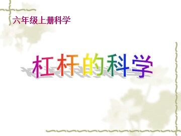 2.杠杆的科学