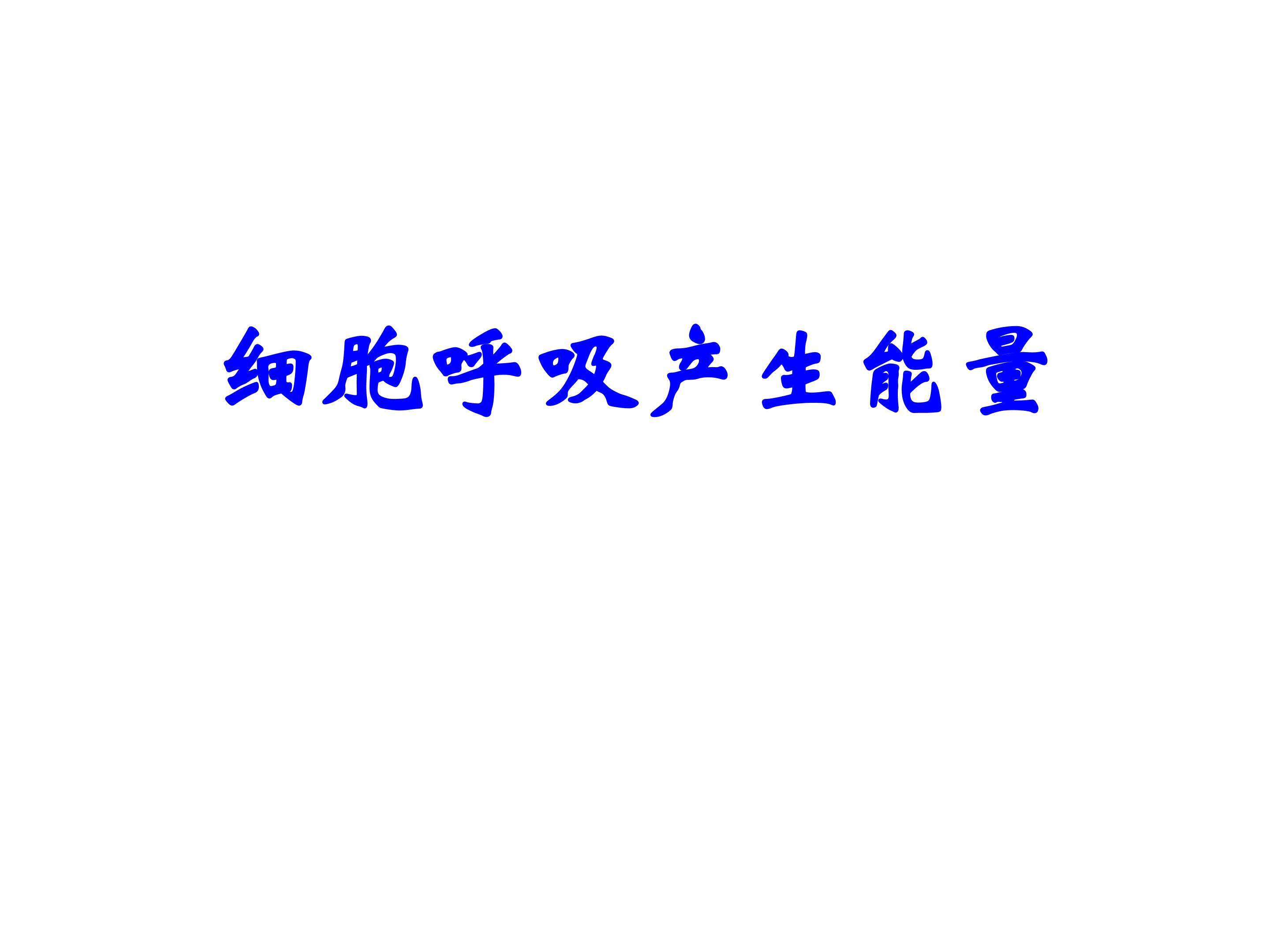 细胞呼吸产生能量_课件1