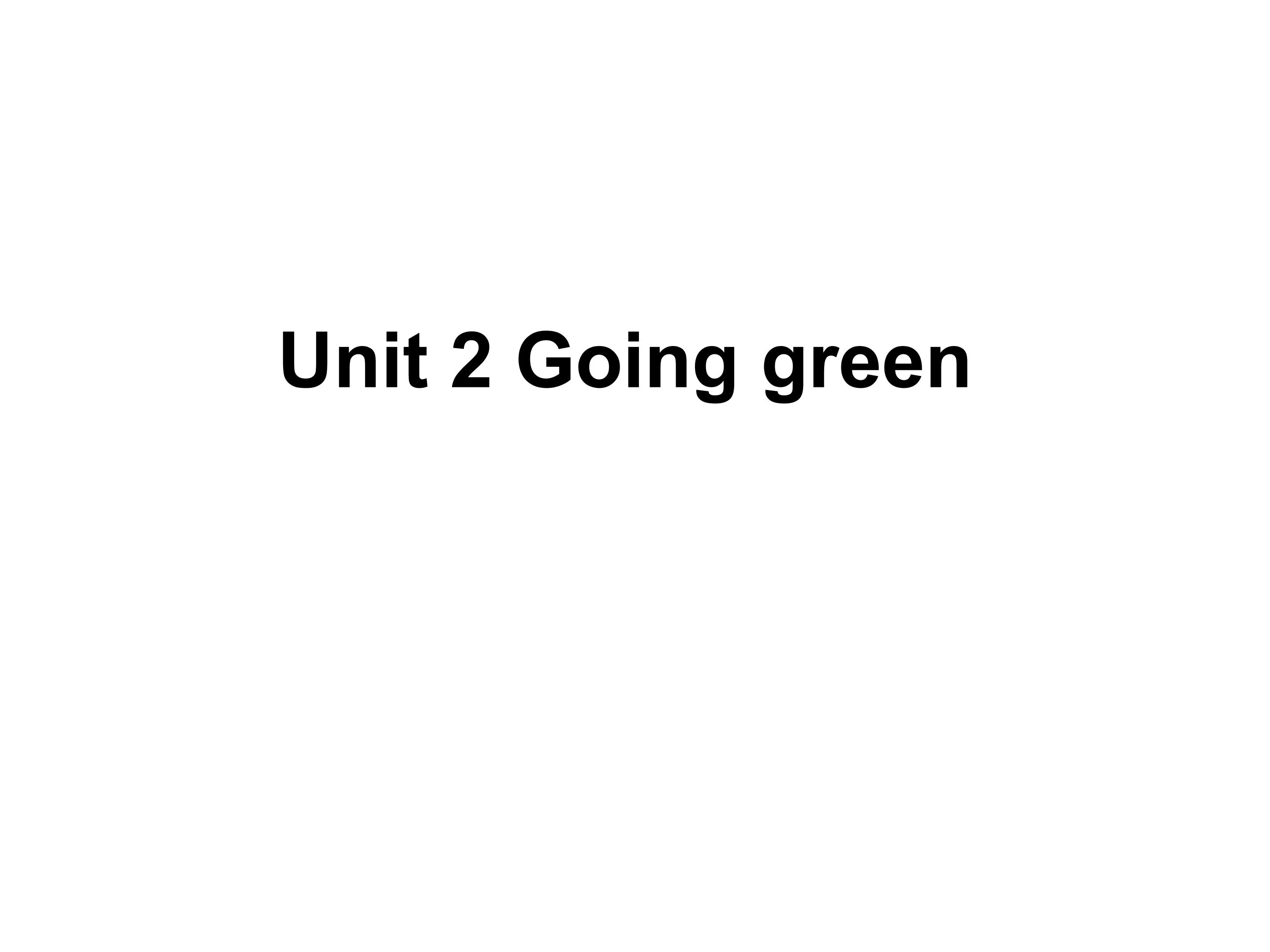 Going Green_课件1