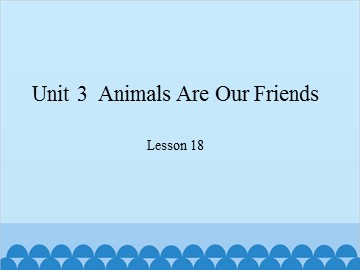 Unit 3  Animals Are Our Friends Lesson 18_课件1