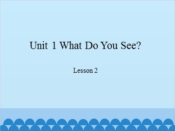 Unit 1 What Do You See? Lesson 2_课件1