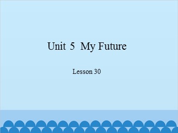 Unit 5  My Future Lesson 30_课件1