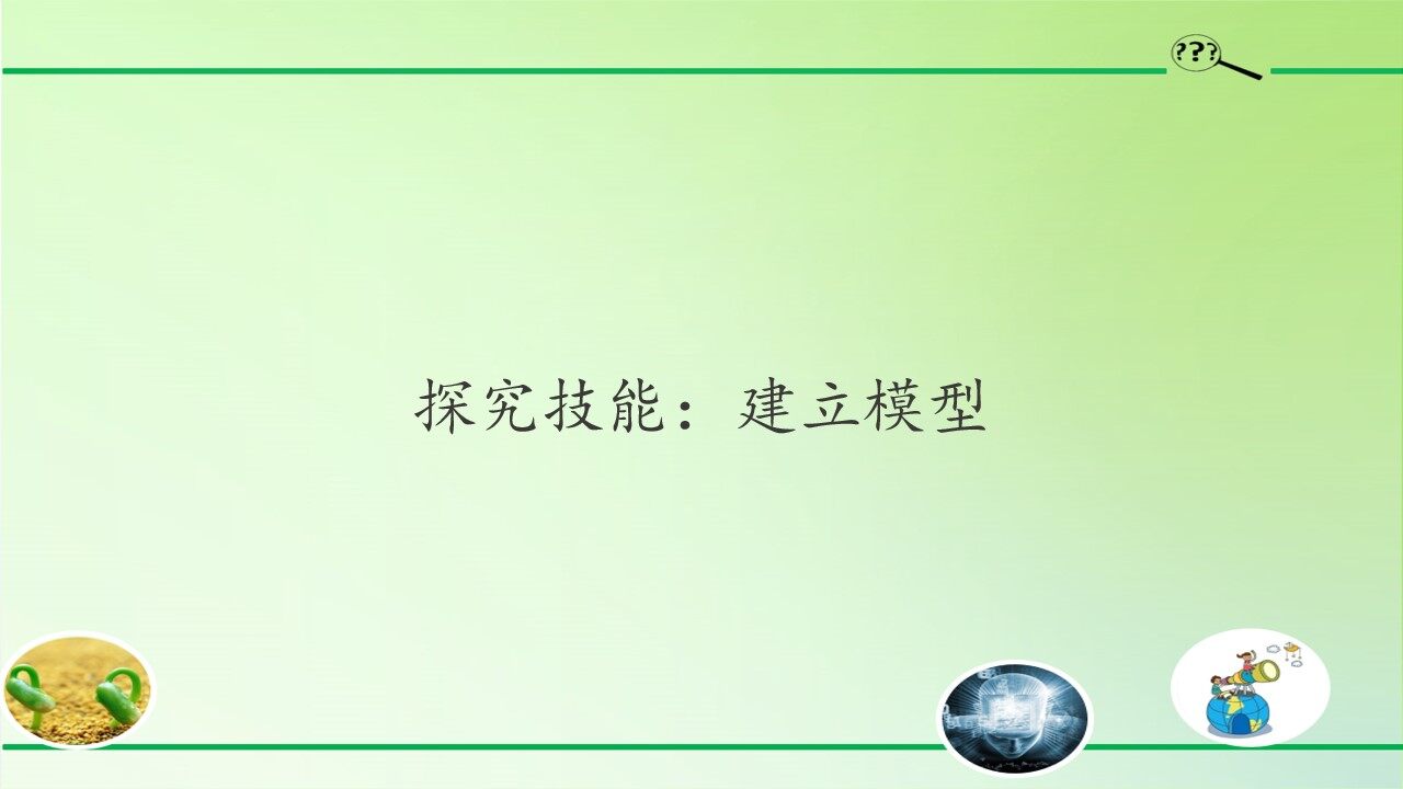 探究技能：建立模型