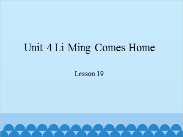 Unit 4 Li Ming Comes Home Lesson 19_课件1