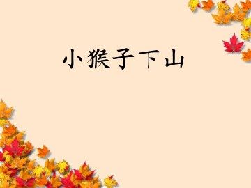13  小猴子下山
