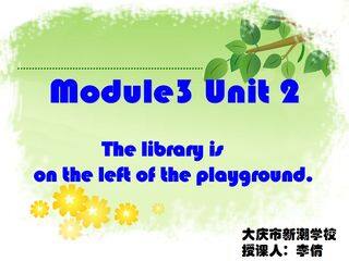 Unit 2 The library is on the left of the playground.
