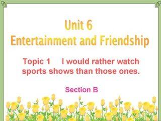 Topic 1. I would rather watch sports shows than those ones._课件1