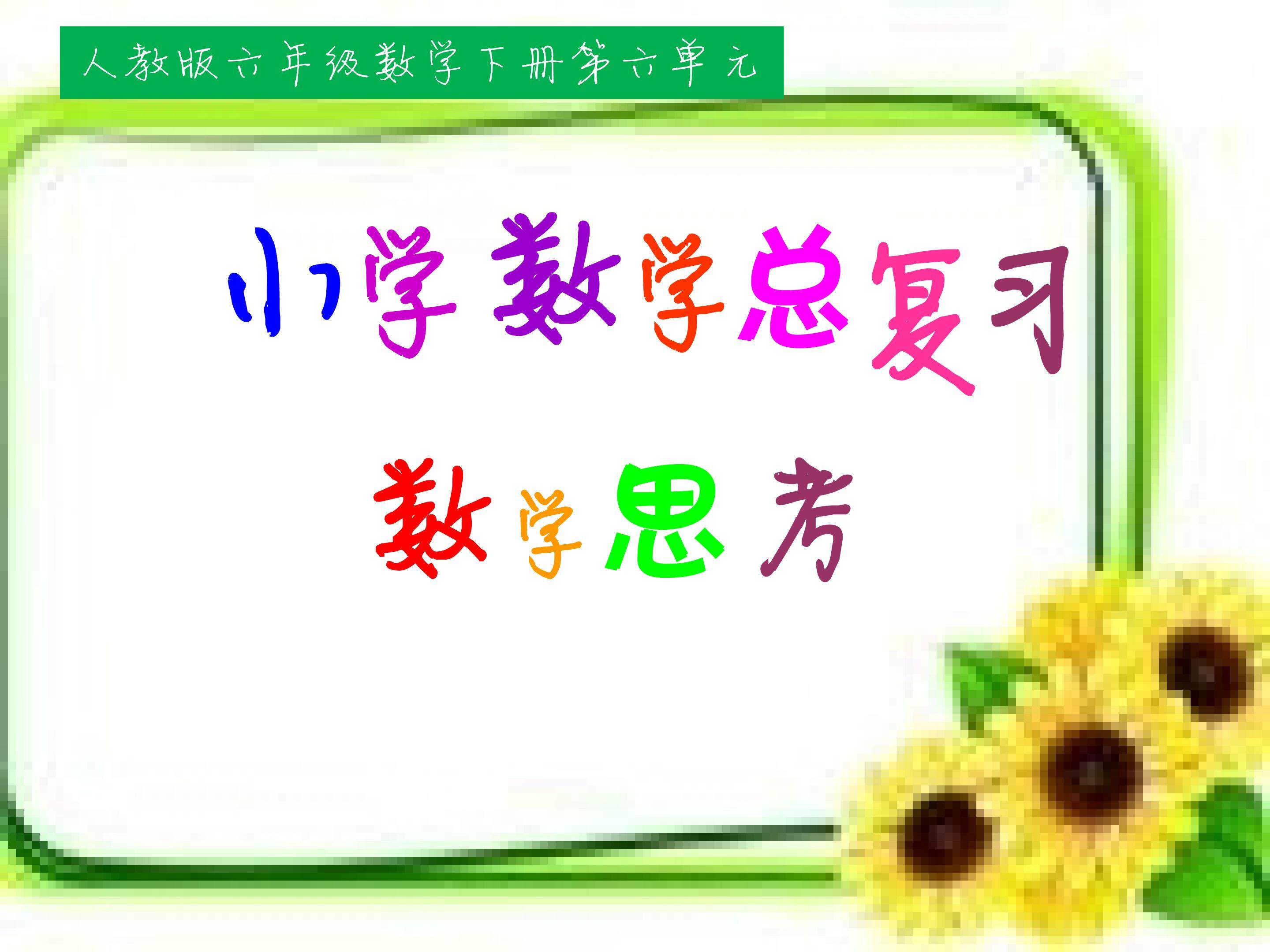小学数学总复习--数学思考