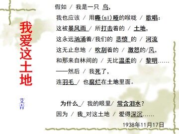 我爱这土地  艾青_课件1