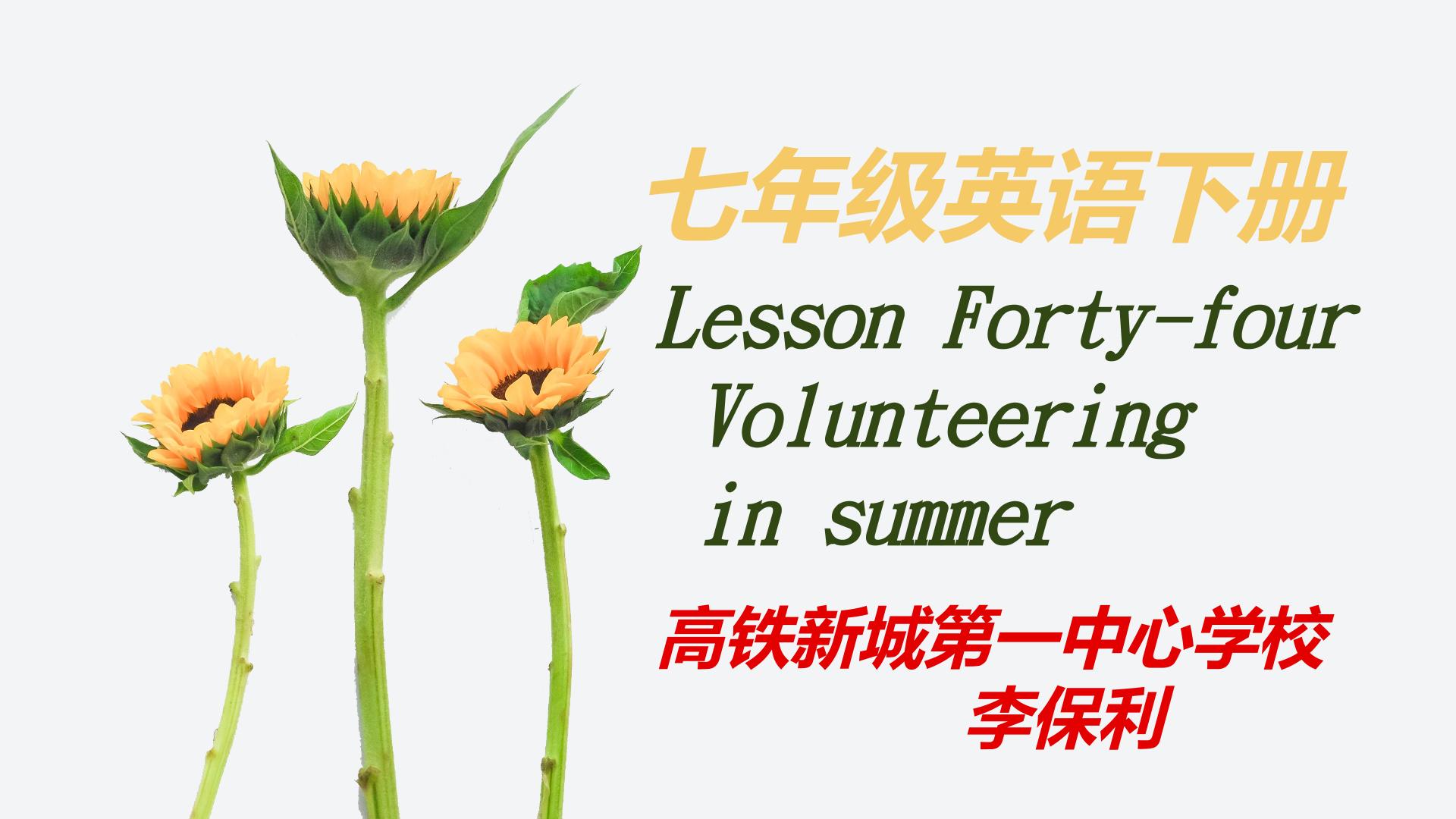 Volunteering in Summer