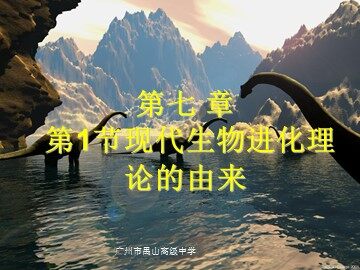 生物高中必修2第七章第1节生物的进化－现代生物进化理论简介