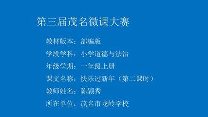 快乐过新年(第二课时)