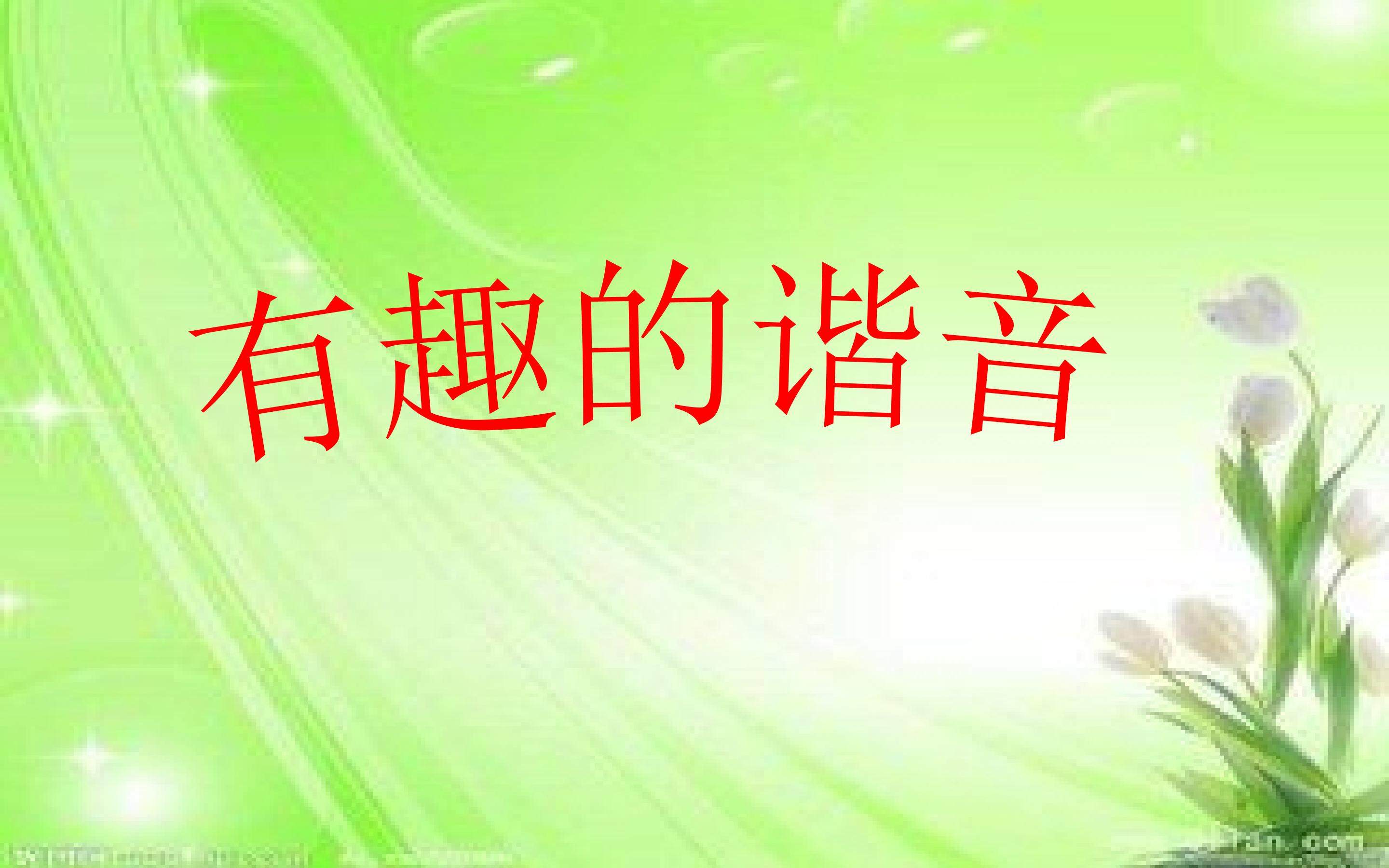 有趣的谐音
