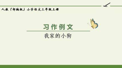 人教版(部编版)小学语文三年级上册 - 习作例文:我家的小狗人教