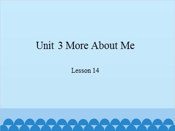 Unit 3 More About Me Lesson 14_课件1