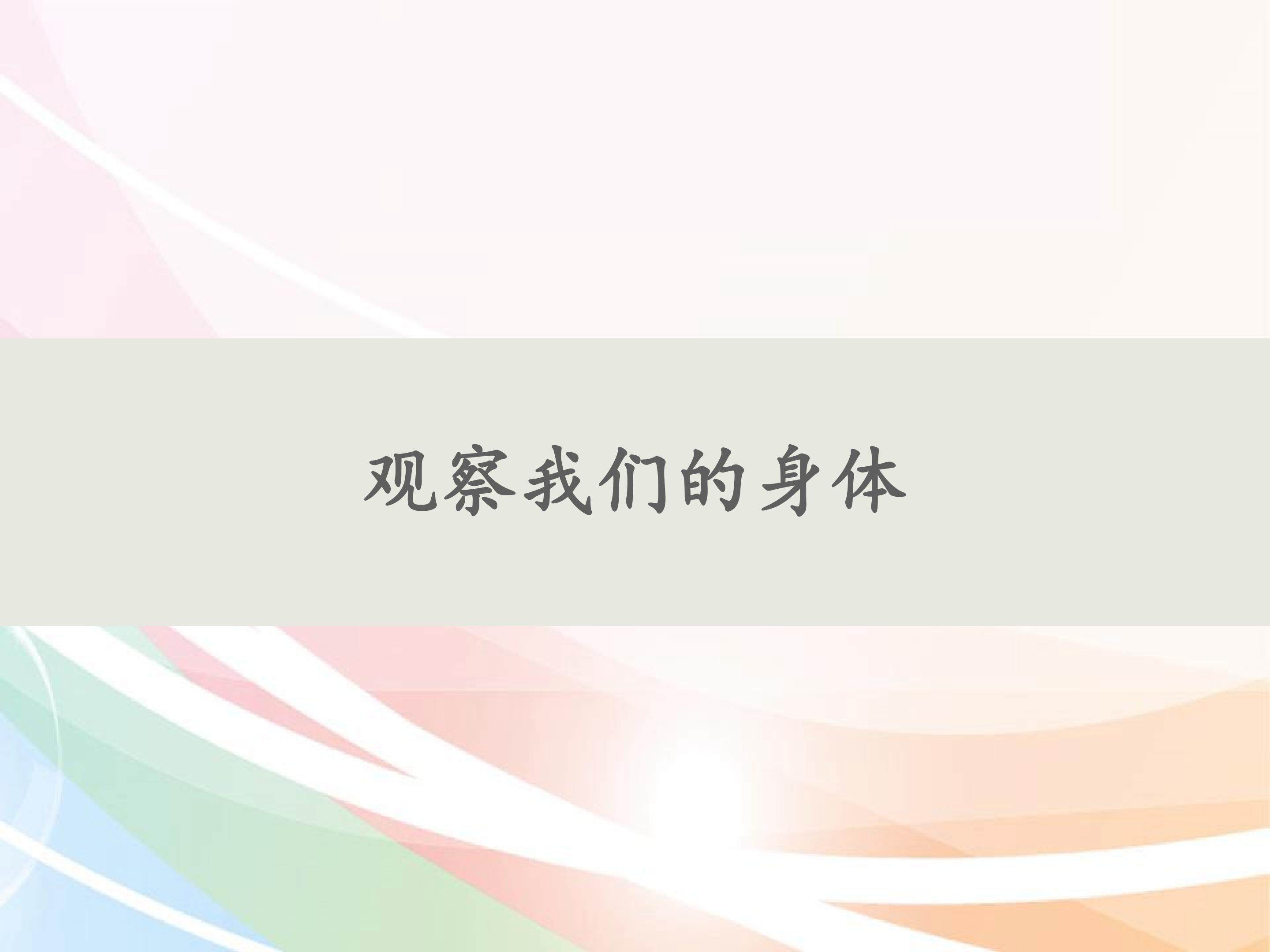 观察我们的身体