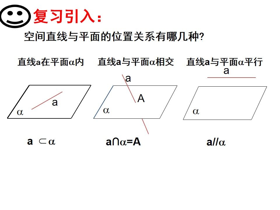 直线与平面平行判定定理