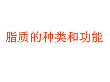 脂质的种类和功能_课件1