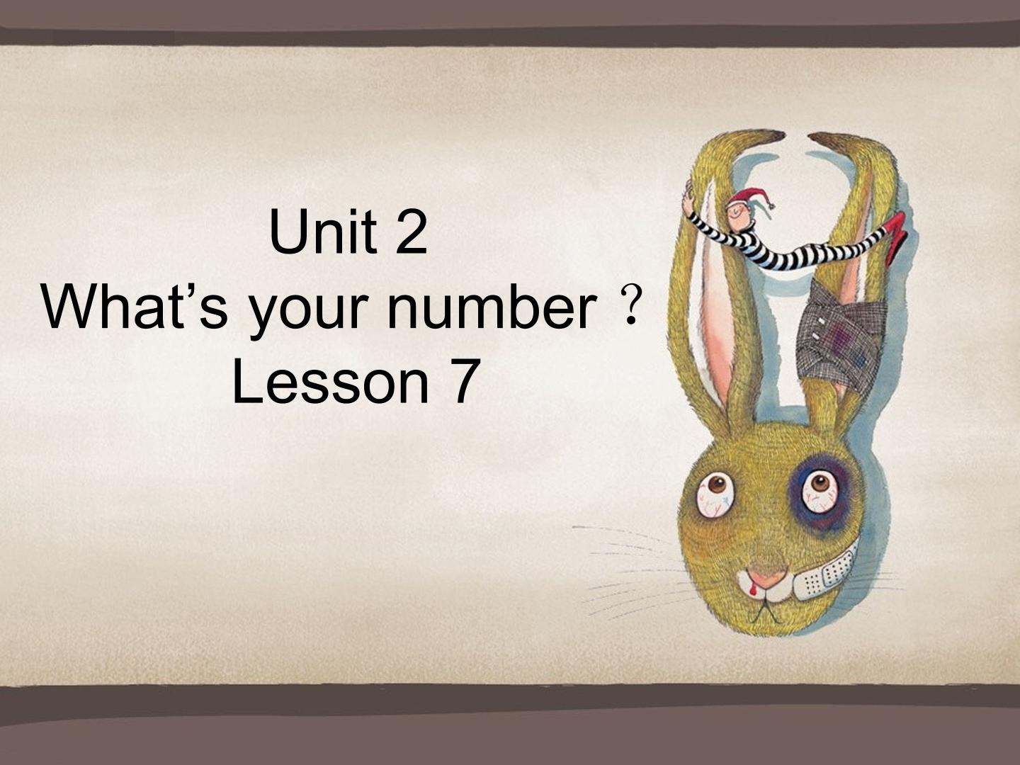 What's your number  lesson 1