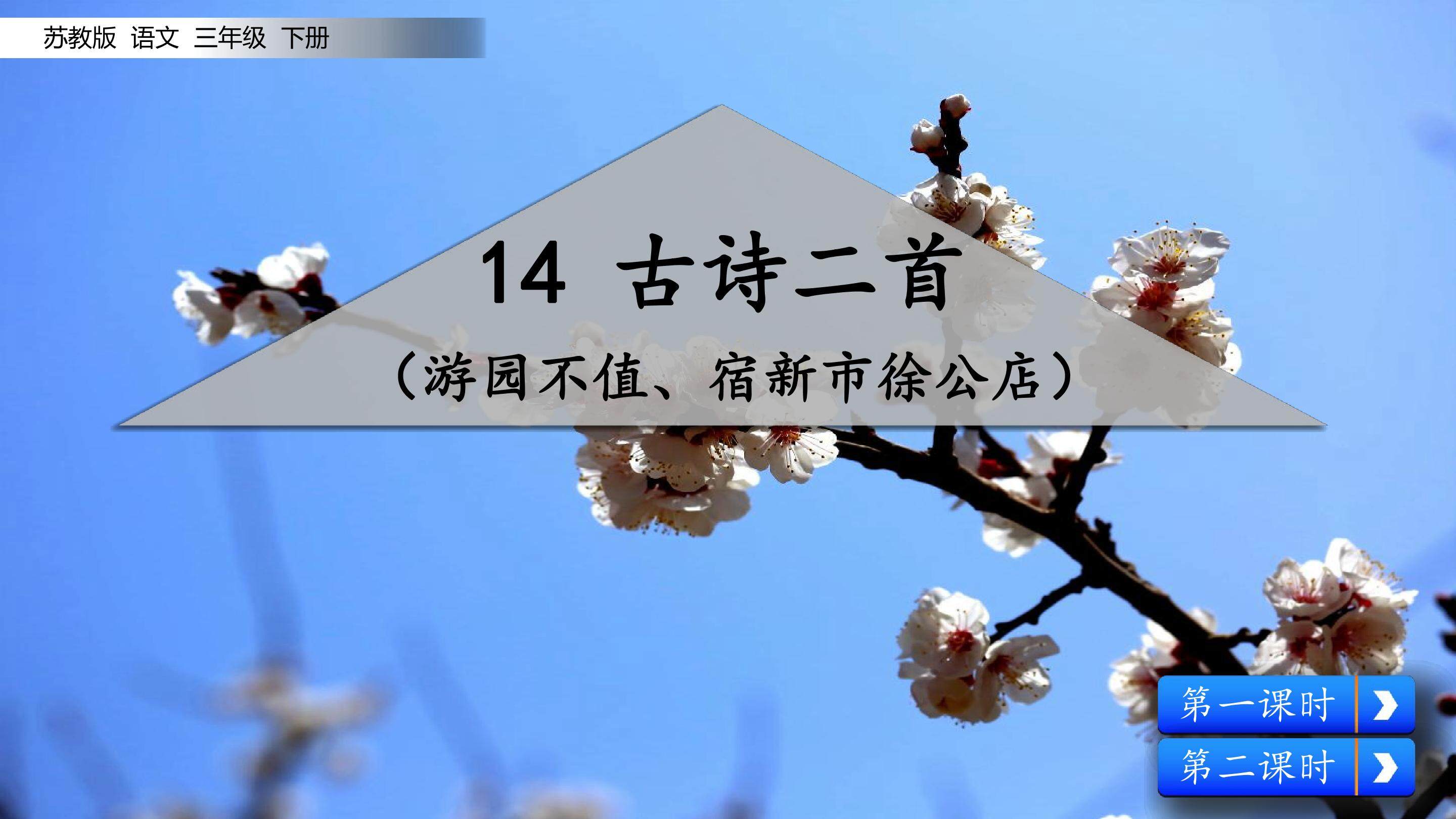 古诗二首（游园不值、宿新市徐公店）