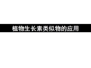 植物生长素类似物的应用_课件1