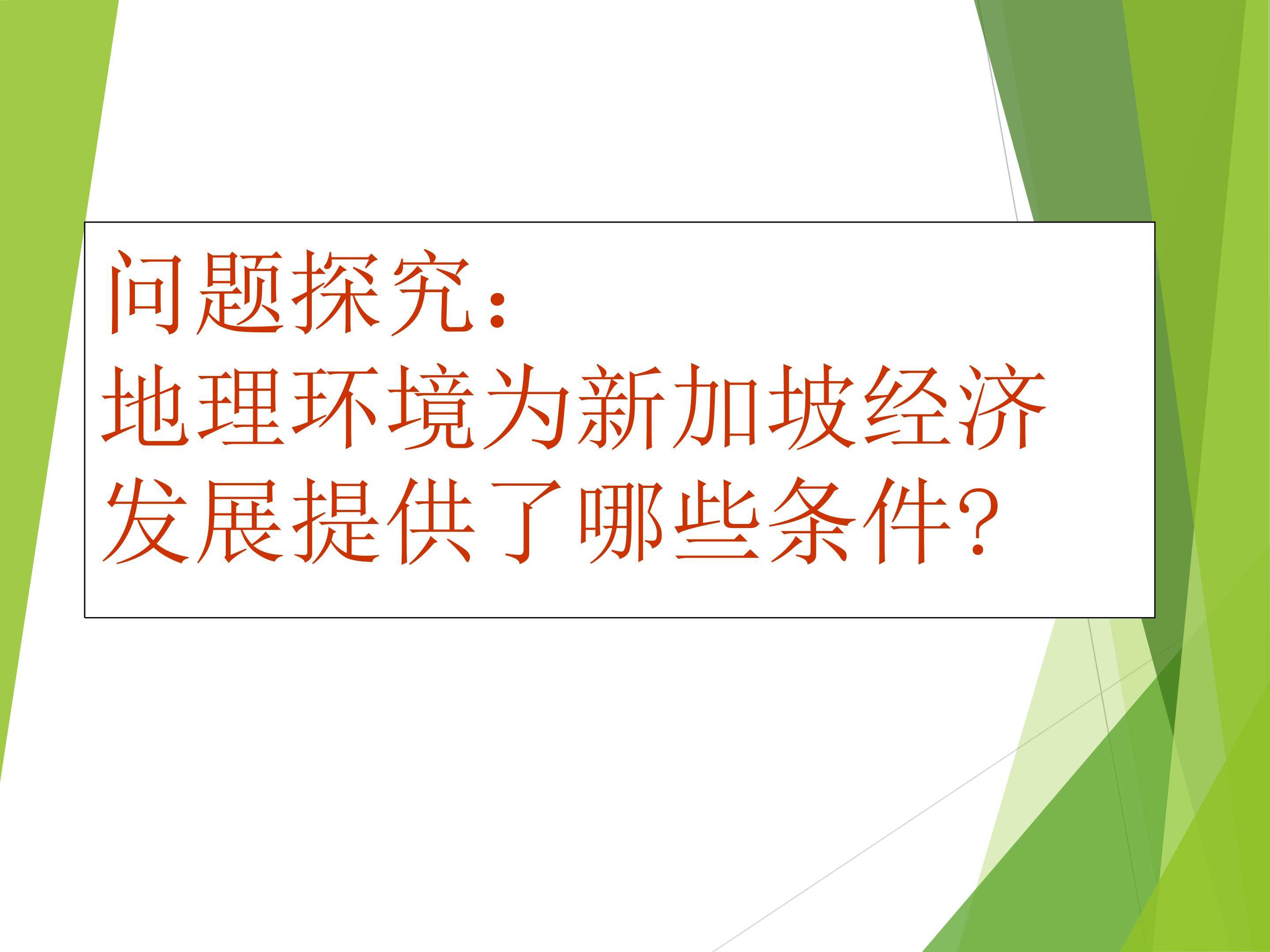 问题研究 地理环境为新加坡经济发展提供了哪些条件_课件1