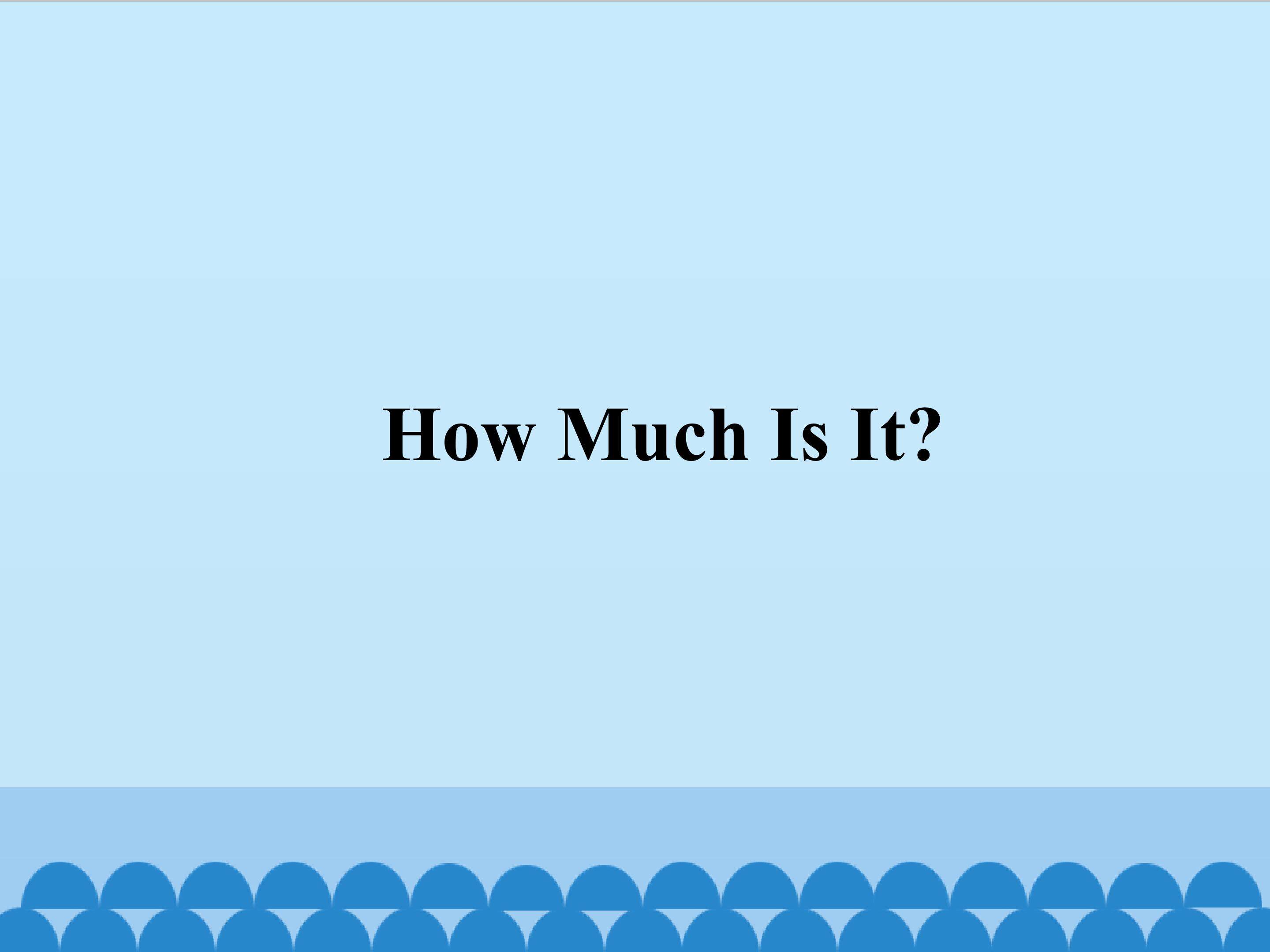 how much is it