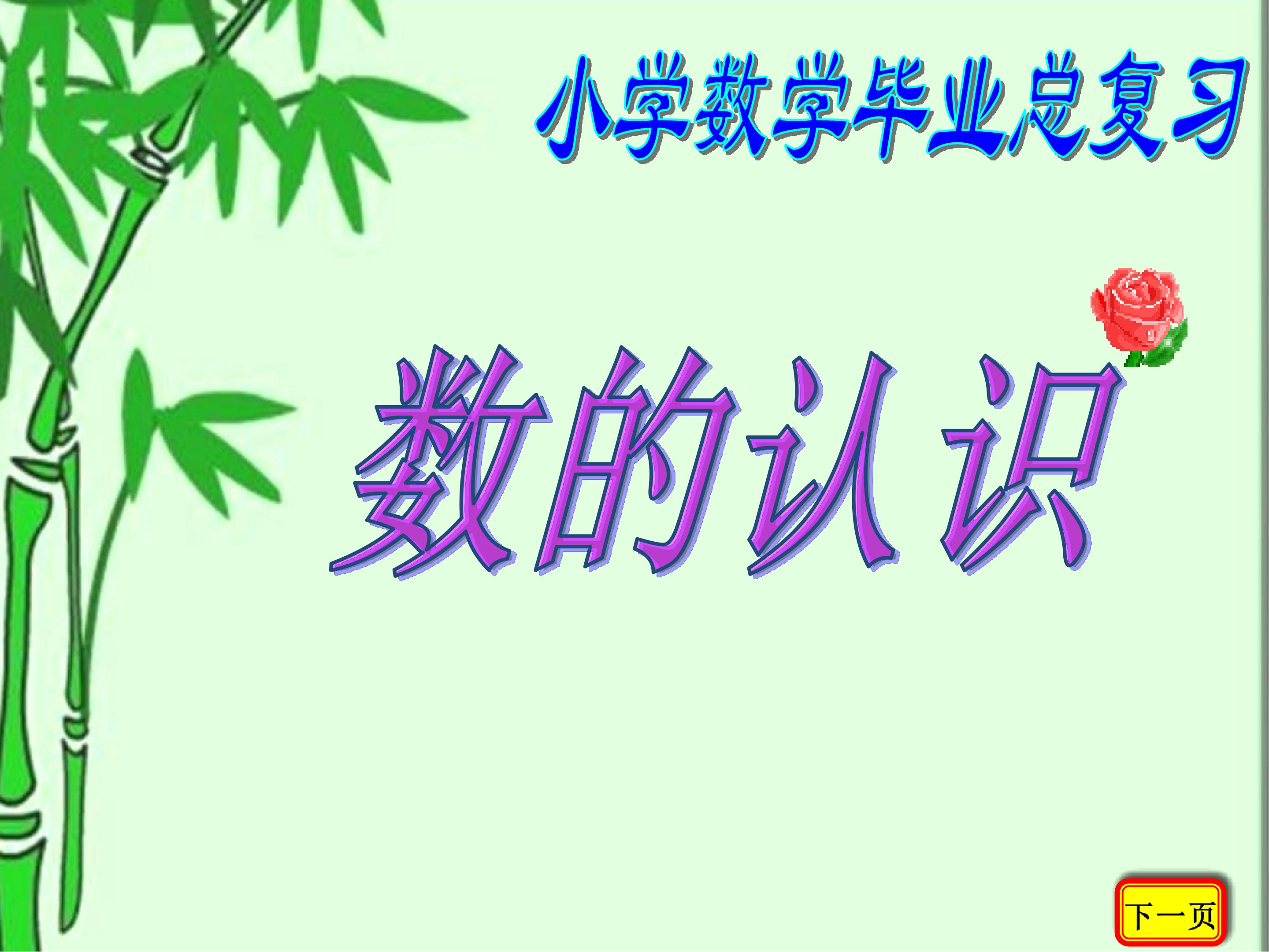 六年级数学下册总复习《数的认识》