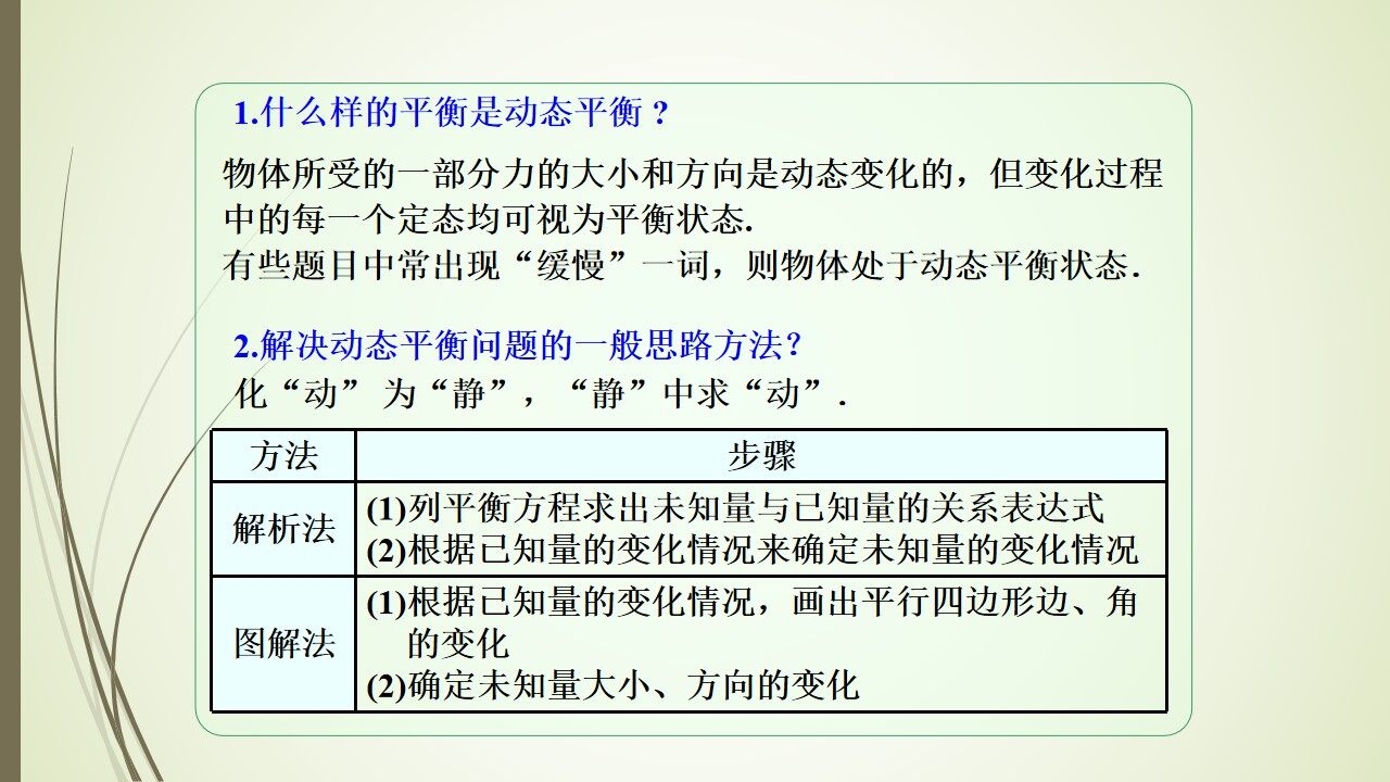 用图解法解动态平衡问题——方法指导