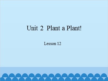 Unit 2  Plant a Plant! Lesson 12_课件1