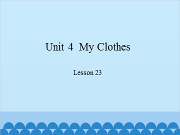 Unit 4  My Clothes Lesson 23_课件1
