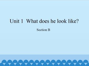 Unit 1  What does he look like?-Section B_课件1