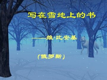 写在雪地上的书  维·比安基_课件1