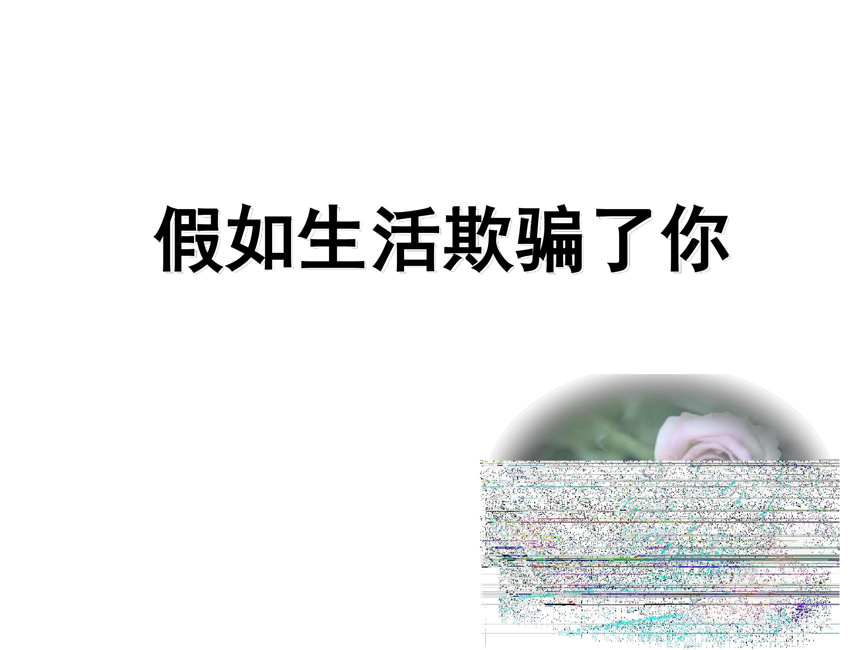 假如生活欺骗了你_课件2