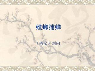 螳螂捕蝉_课件1