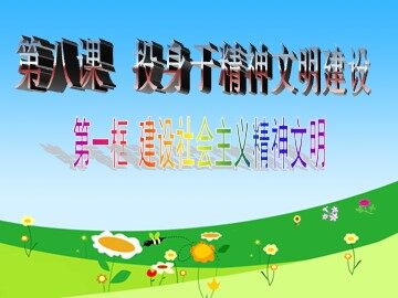 思想品德九年级全一册第三单元第八课第一框的教学课件1