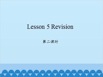 Lesson 5   Revision 第二课时_课件1