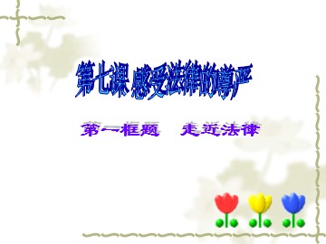 思想品德七年级下册第四单元第七课第一框的教学课件1